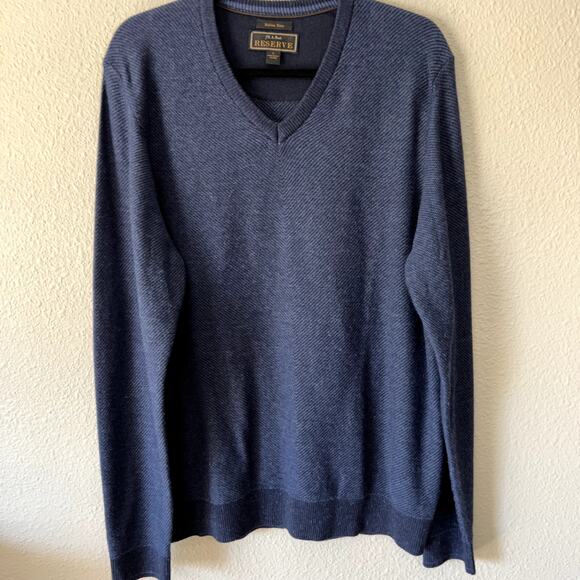 Jos. A. Bank Reserve Wool Cashmere Blend Mens Italian Made Sweater Large - Picture 1 of 6
